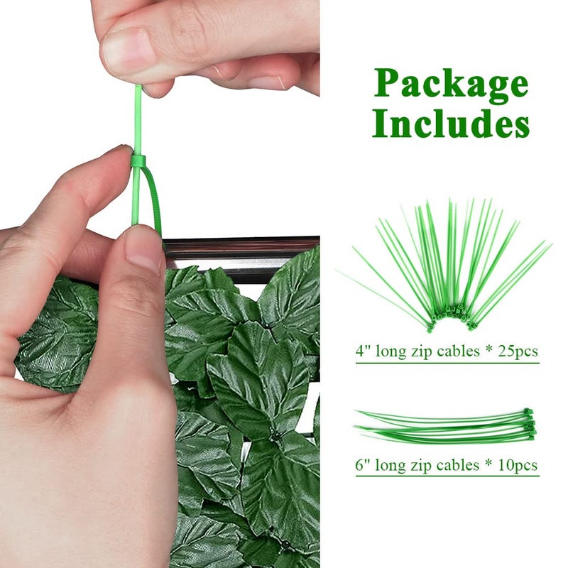 iCover Artificial Ivy Privacy Screen for Fence, 39x118in Strengthened Joint Prevent Leaves Falling Off, Faux Hedge Panels Greenery Vines, Decorative Fences for Outdoor Garden - Image 5